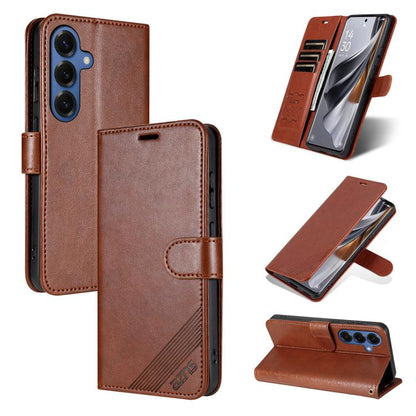 AZNS Sheepskin Texture Flip Leather Phone Case, For Galaxy S26 FE 5G, For Samsung Galaxy S26+ 5G, For Samsung Galaxy S26 Ultra 5G, For Samsung Galaxy S26 5G, For Samsung Galaxy S25 FE 5G, For Samsung Galaxy S25 Edge 5G, For Samsung Galaxy S25 5G       ...