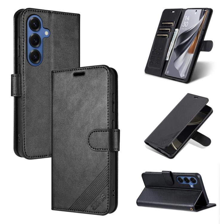 AZNS Sheepskin Texture Flip Leather Phone Case, For Galaxy S26 FE 5G, For Samsung Galaxy S26+ 5G, For Samsung Galaxy S26 Ultra 5G, For Samsung Galaxy S26 5G, For Samsung Galaxy S25 FE 5G, For Samsung Galaxy S25 Edge 5G, For Samsung Galaxy S25 5G       ...