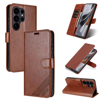 AZNS Sheepskin Texture Flip Leather Phone Case, For Galaxy S26 FE 5G, For Samsung Galaxy S26+ 5G, For Samsung Galaxy S26 Ultra 5G, For Samsung Galaxy S26 5G, For Samsung Galaxy S25 FE 5G, For Samsung Galaxy S25 Edge 5G, For Samsung Galaxy S25 5G       ...