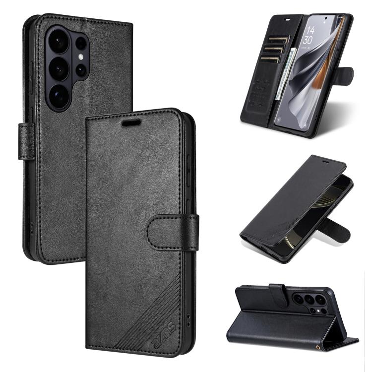AZNS Sheepskin Texture Flip Leather Phone Case, For Galaxy S26 FE 5G, For Samsung Galaxy S26+ 5G, For Samsung Galaxy S26 Ultra 5G, For Samsung Galaxy S26 5G, For Samsung Galaxy S25 FE 5G, For Samsung Galaxy S25 Edge 5G, For Samsung Galaxy S25 5G       ...