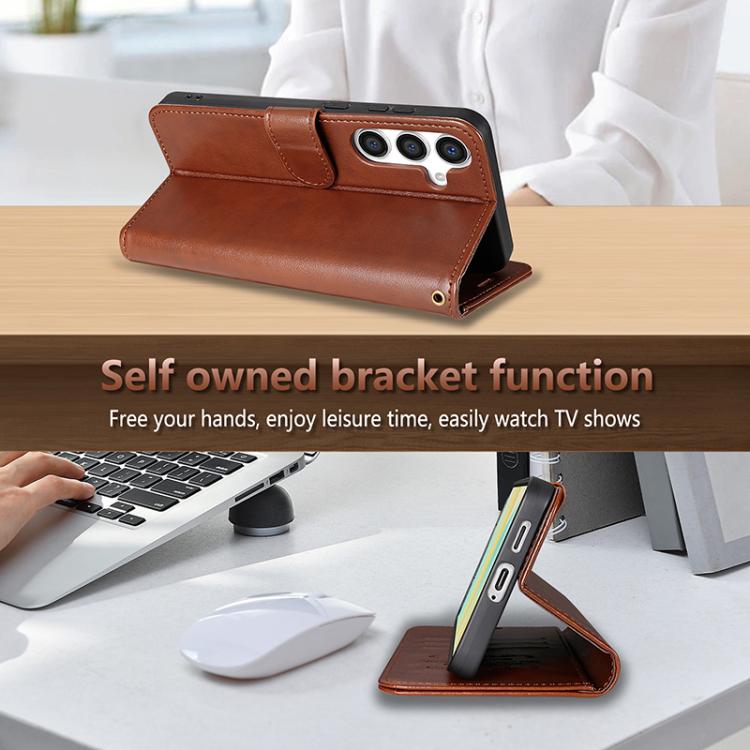 AZNS Sheepskin Texture Flip Leather Phone Case, For Galaxy S26 FE 5G, For Samsung Galaxy S26+ 5G, For Samsung Galaxy S26 Ultra 5G, For Samsung Galaxy S26 5G, For Samsung Galaxy S25 FE 5G, For Samsung Galaxy S25 Edge 5G, For Samsung Galaxy S25 5G       ...