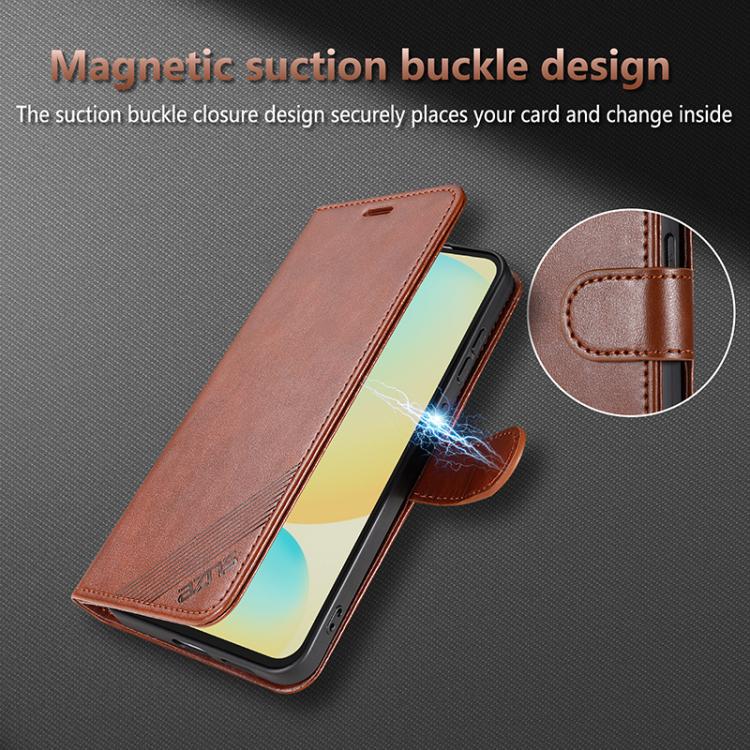 AZNS Sheepskin Texture Flip Leather Phone Case, For Galaxy S26 FE 5G, For Samsung Galaxy S26+ 5G, For Samsung Galaxy S26 Ultra 5G, For Samsung Galaxy S26 5G, For Samsung Galaxy S25 FE 5G, For Samsung Galaxy S25 Edge 5G, For Samsung Galaxy S25 5G       ...