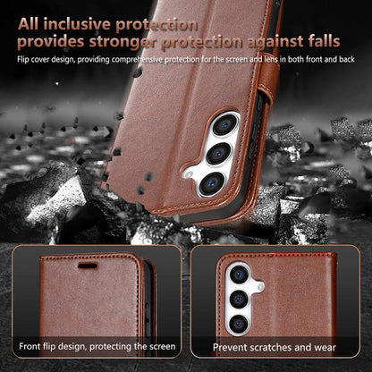 AZNS Sheepskin Texture Flip Leather Phone Case, For Galaxy S26 FE 5G, For Samsung Galaxy S26+ 5G, For Samsung Galaxy S26 Ultra 5G, For Samsung Galaxy S26 5G, For Samsung Galaxy S25 FE 5G, For Samsung Galaxy S25 Edge 5G, For Samsung Galaxy S25 5G       ...
