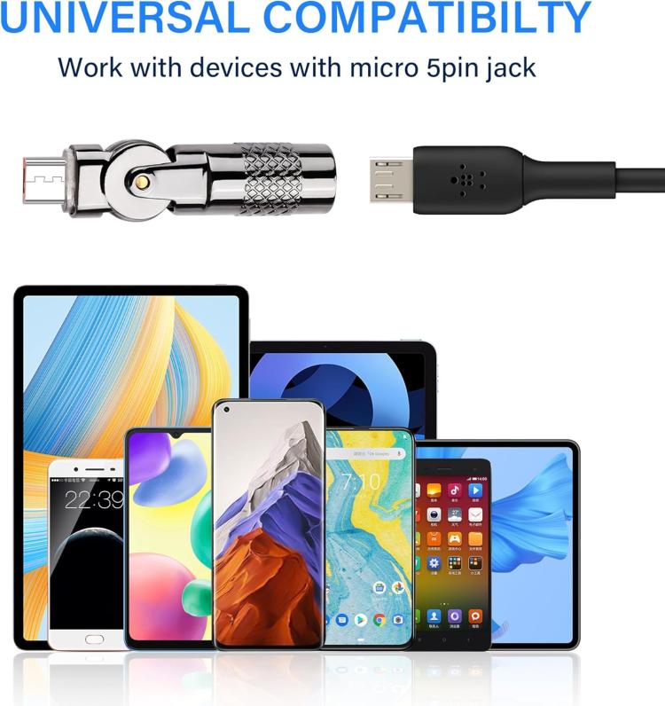 3A Metal 180 Rotating with Light Charge Adapter