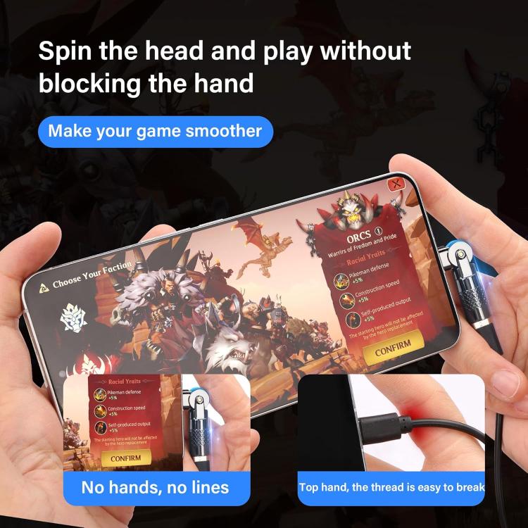 3A Metal 180 Rotating with Light Charge Adapter