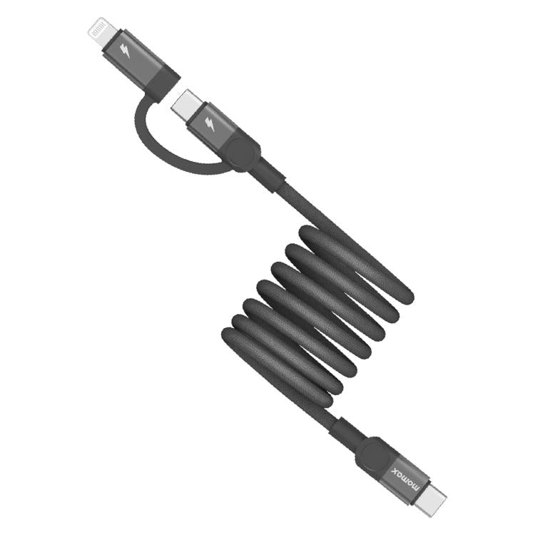 Momax Mag.Link Duo Magnetic 60W USB-C / Type-C to USB-C / Type-C / 8 Pin Data Cable
