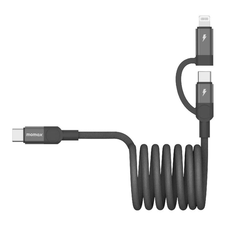 Momax Mag.Link Duo Magnetic 60W USB-C / Type-C to USB-C / Type-C / 8 Pin Data Cable