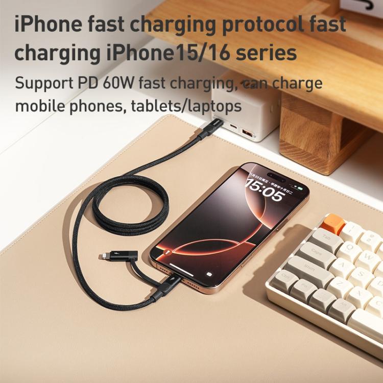 Momax Mag.Link Duo Magnetic 60W USB-C / Type-C to USB-C / Type-C / 8 Pin Data Cable