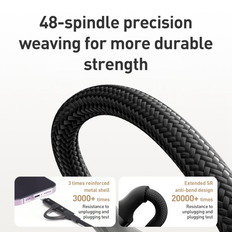 Momax Mag.Link Duo Magnetic 60W USB-C / Type-C to USB-C / Type-C / 8 Pin Data Cable