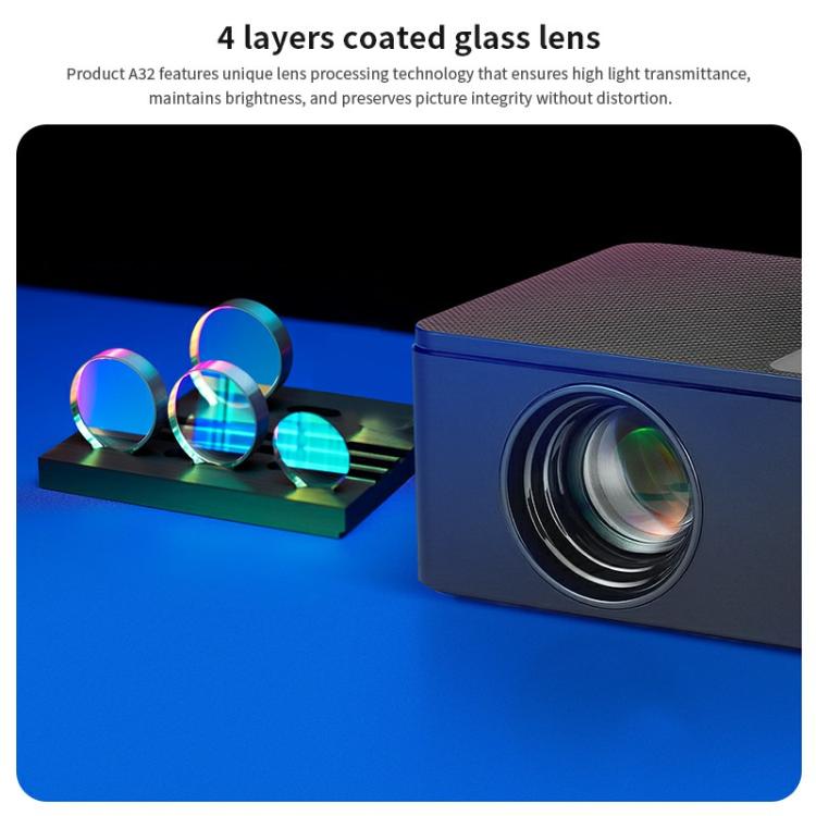 AUN A32 Pro 1280x720P 300ANSI Android 13 WIFI Display Smart Projector