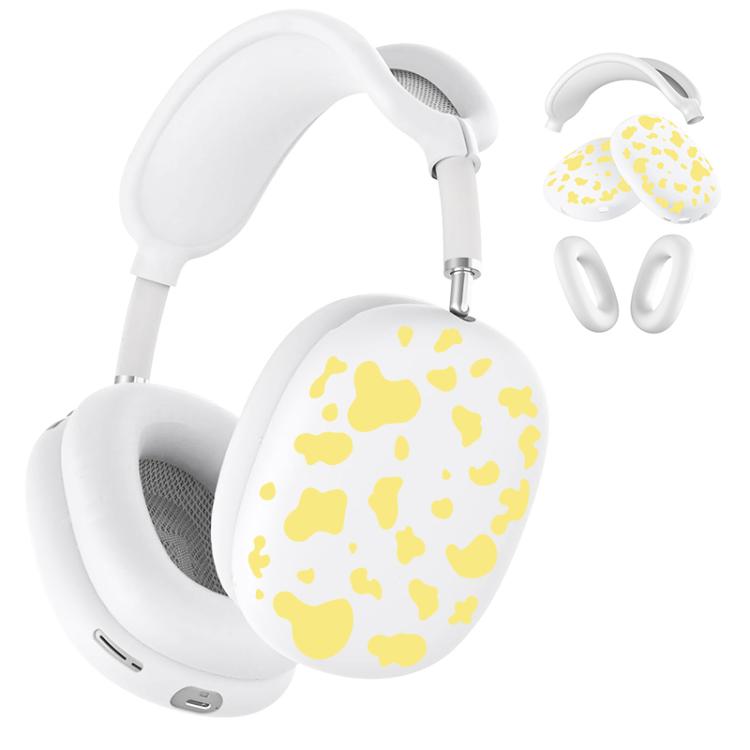 3 in 1 Cow Texture Headphones Silicone Protective Case
