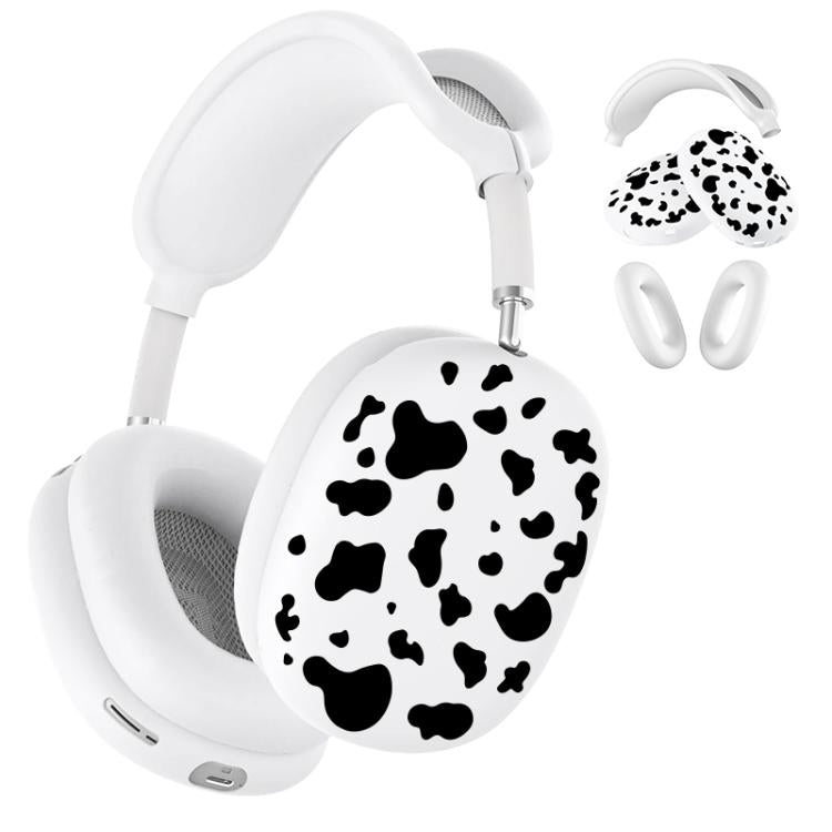 3 in 1 Cow Texture Headphones Silicone Protective Case