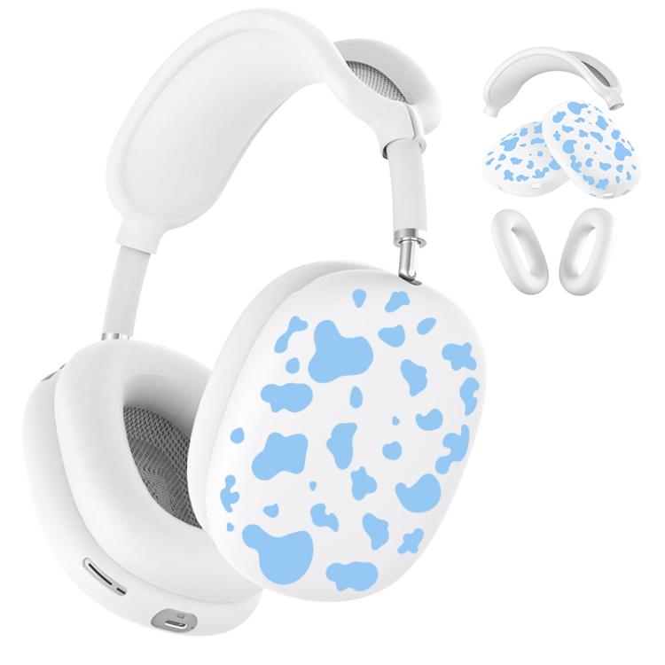 3 in 1 Cow Texture Headphones Silicone Protective Case