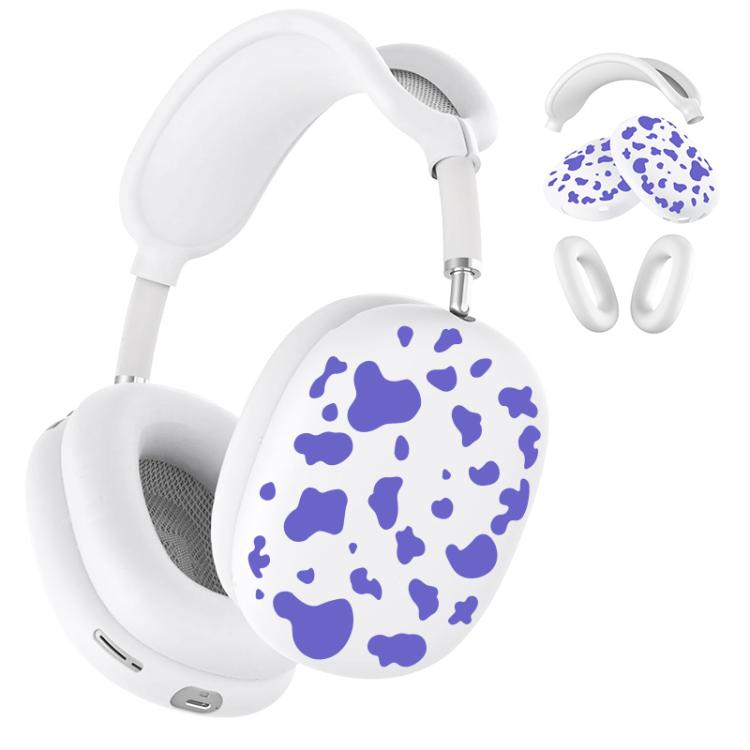 3 in 1 Cow Texture Headphones Silicone Protective Case