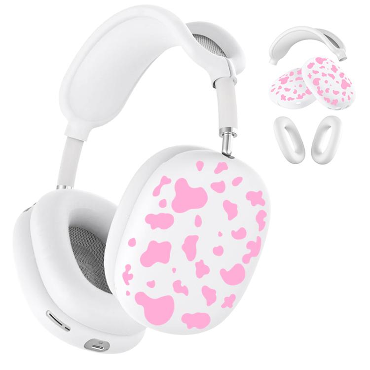 3 in 1 Cow Texture Headphones Silicone Protective Case