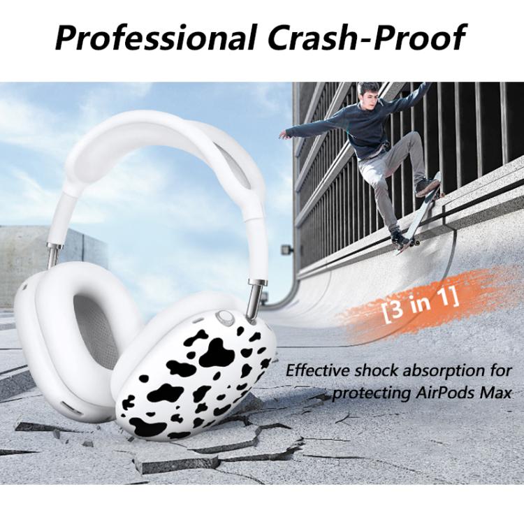 3 in 1 Cow Texture Headphones Silicone Protective Case