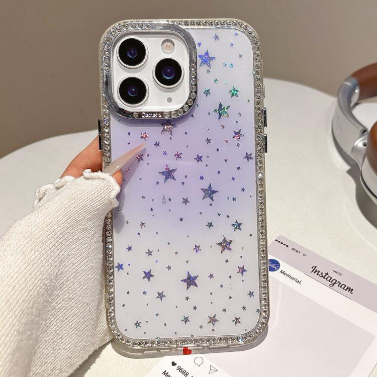 Holographic Starry Pattern TPU Hybrid IMD Full Coverage Phone Case