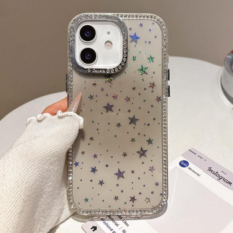 Holographic Starry Pattern TPU Hybrid IMD Full Coverage Phone Case