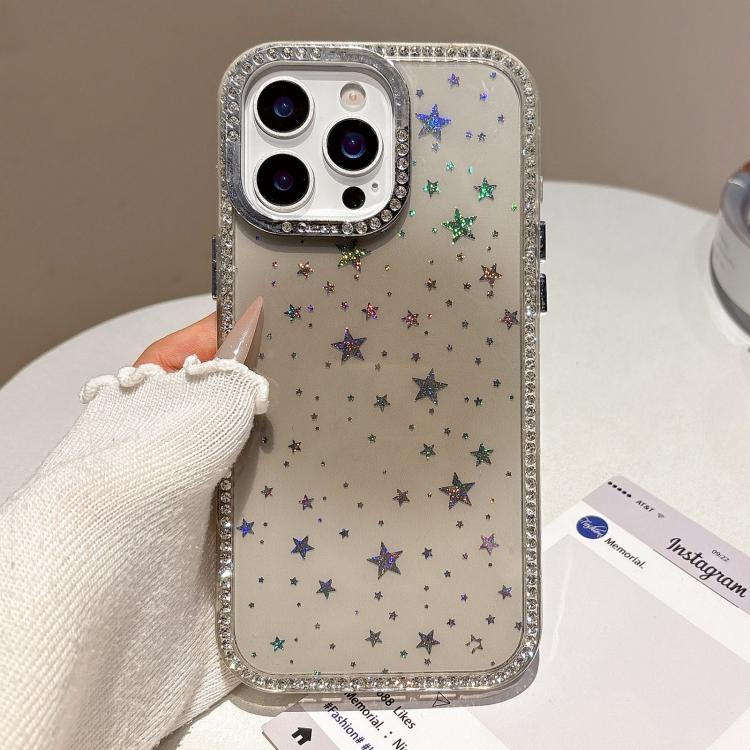 Holographic Starry Pattern TPU Hybrid IMD Full Coverage Phone Case
