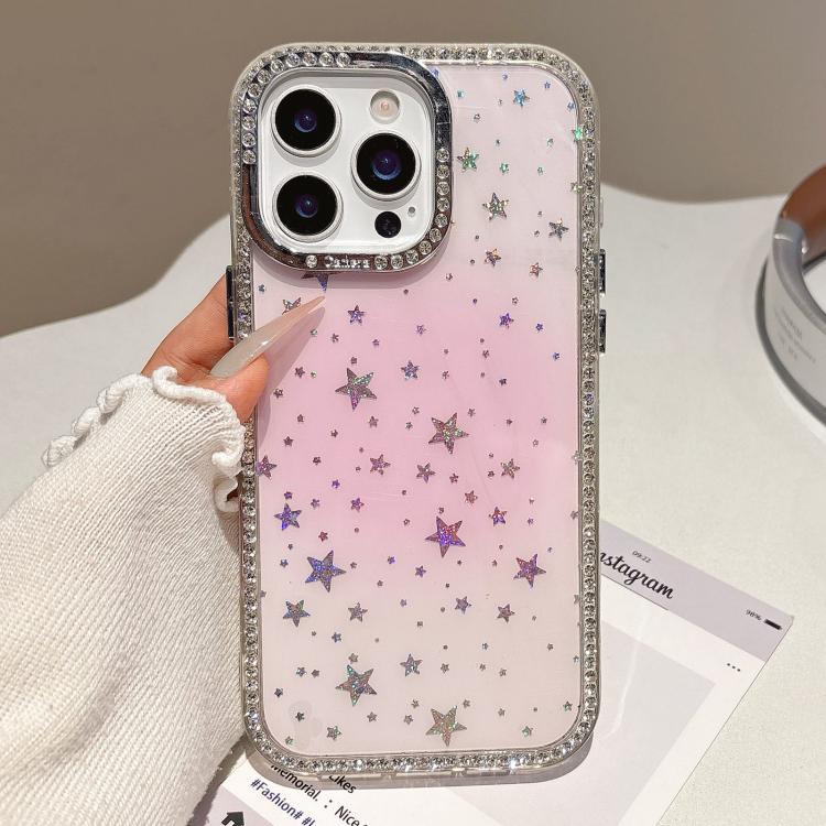 Holographic Starry Pattern TPU Hybrid IMD Full Coverage Phone Case