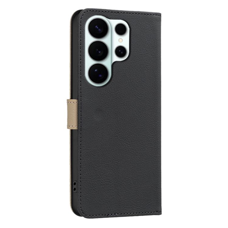 Splicing Color Hollow Flower Pattern RFID Leather Phone Case, For Samsung Galaxy S26 Ultra 5G, For Samsung Galaxy S26 5G, For Samsung Galaxy S25 FE 5G, For Samsung Galaxy S25 Edge 5G, For Samsung Galaxy S25 / S24 5G, For Samsung Galaxy S25+ / S24+ 5G  ...