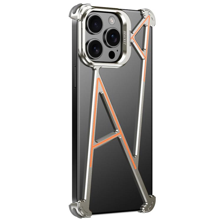 Four Corner Shockproof Lens Bracket Hollow Metal Phone Case