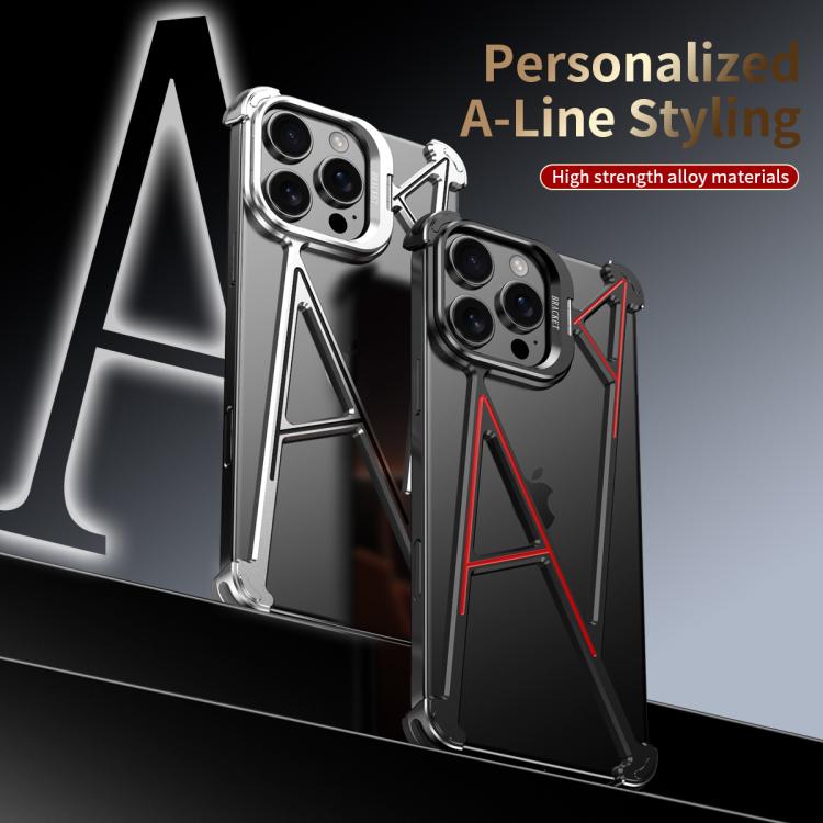 Four Corner Shockproof Lens Bracket Hollow Metal Phone Case