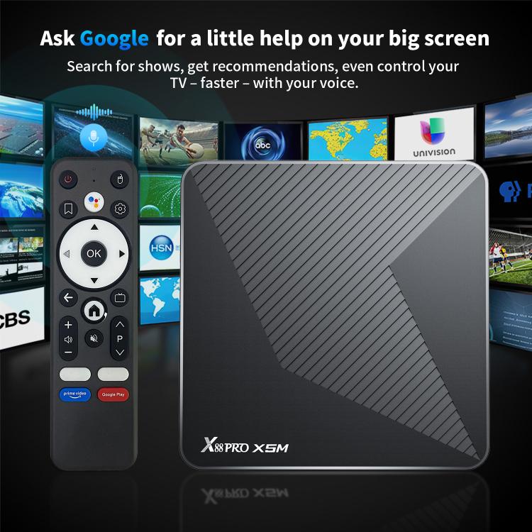 X88 Pro X5M Android 14.0 Smart TV Box, S905X5M 2.0GHz 64-bit Quad-core Cortex-A55