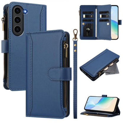 Magnetic Closure 9 Card Slots Zipper Leather Case with Hand Strap, For Samsung Galaxy S24 FE 5G, For Samsung Galaxy S24 Ultra 5G, For Samsung Galaxy S23 FE 5G, For Samsung Galaxy S23 Ultra 5G, For Samsung Galaxy S23+ 5G, For Samsung Galaxy S23 5G      ...
