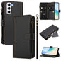 Magnetic Closure 9 Card Slots Zipper Leather Case with Hand Strap, For Samsung Galaxy S22+ 5G, For Samsung Galaxy S22 5G, For Samsung Galaxy S21 FE 5G, For Samsung Galaxy S21 5G, For Samsung Galaxy S21+ 5G, For Samsung Galaxy S21 Ultra 5G