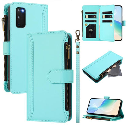Magnetic Closure 9 Card Slots Zipper Leather Case with Hand Strap, For Samsung Galaxy S24 FE 5G, For Samsung Galaxy S24 Ultra 5G, For Samsung Galaxy S23 FE 5G, For Samsung Galaxy S23 Ultra 5G, For Samsung Galaxy S23+ 5G, For Samsung Galaxy S23 5G      ...