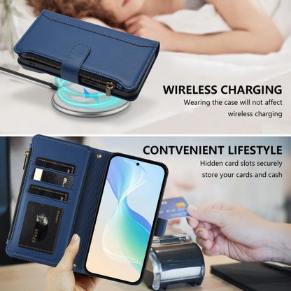 Magnetic Closure 9 Card Slots Zipper Leather Case with Hand Strap, For Samsung Galaxy S26+ 5G, For Samsung Galaxy S26 Edge 5G, For Samsung Galaxy S26 Ultra 5G, For Samsung Galaxy S26 5G, For Samsung Galaxy S25 Edge 5G, For Samsung Galaxy S25 / S24 5G  ...