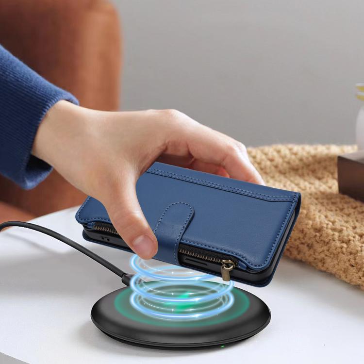 Magnetic Closure 9 Card Slots Zipper Leather Case with Hand Strap, For Samsung Galaxy S26+ 5G, For Samsung Galaxy S26 Edge 5G, For Samsung Galaxy S26 Ultra 5G, For Samsung Galaxy S26 5G, For Samsung Galaxy S25 Edge 5G, For Samsung Galaxy S25 / S24 5G  ...