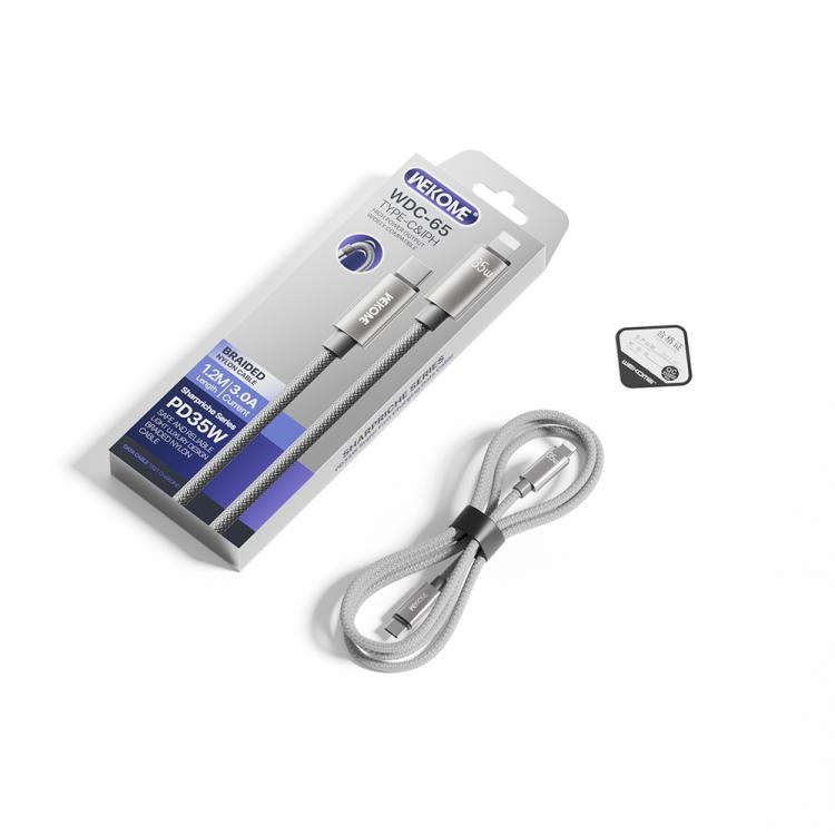 WK WDC-65 PD35W Type-C to 8 Pin Fast Charging Data Cable, Length: 1.2m