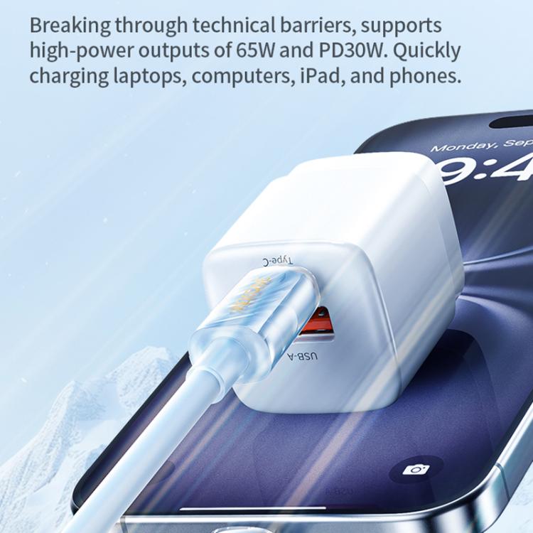 WK WDC-73 PD30W Type-C to 8 Pin Fast Charging Data Cable, Length: 1.2m