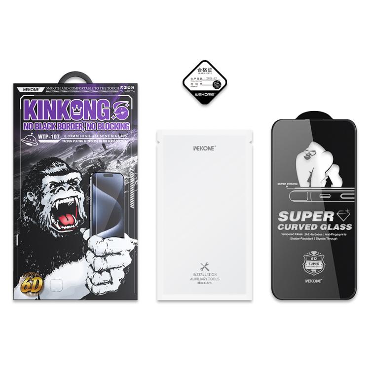 WK WTP-107 Kings KinKong 0.33mm 6D Curved HD Tempered Glass Film, No Black Frame
