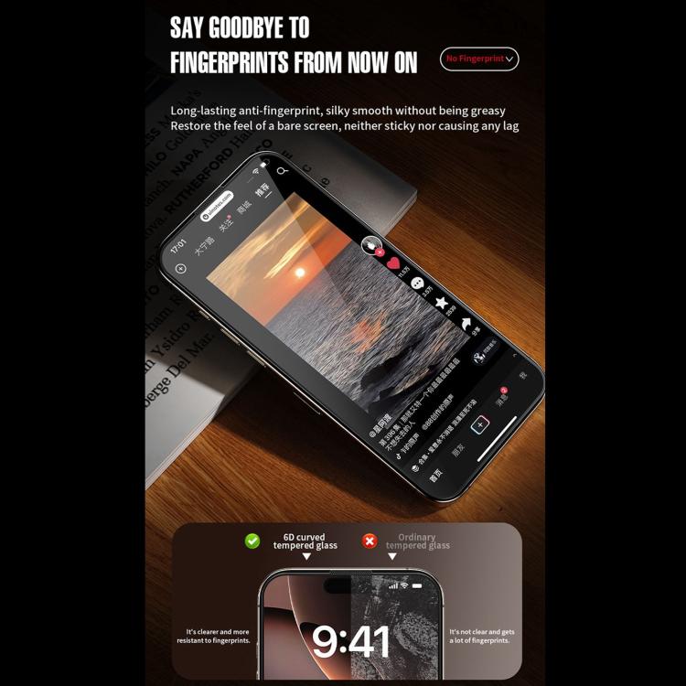 WK WTP-116 Easy Install 6D Curved Ultra-Fine Edge Privacy Tempered Glass Film