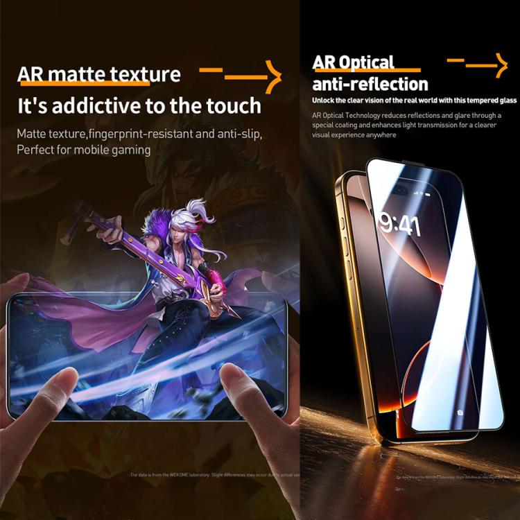 WK WTP-117 Easy Install 6D Curved Ultra-Fine Edge AR Frosted Tempered Glass Film