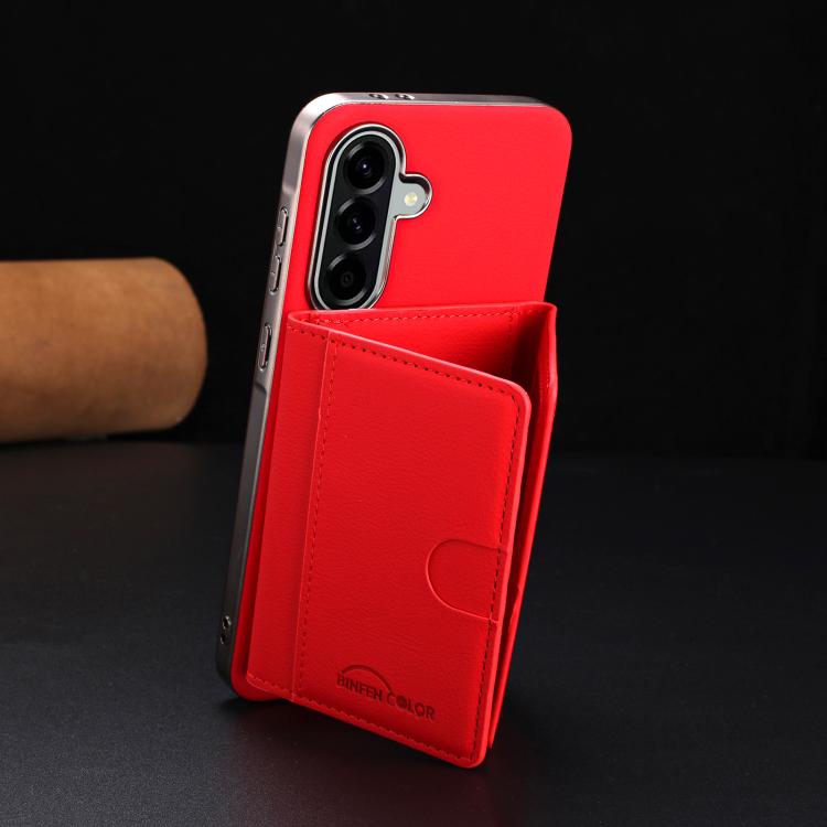 Solid Color Horizontal Magnetic Card Bag RFID MagSafe Phone Case, For Samsung Galaxy S25 5G, For Samsung Galaxy S25+ 5G, For Samsung Galaxy S25 Ultra 5G, For Samsung Galaxy S24 FE 5G, For Samsung Galaxy S24 Ultra 5G, For Samsung Galaxy S24+ 5G         ...