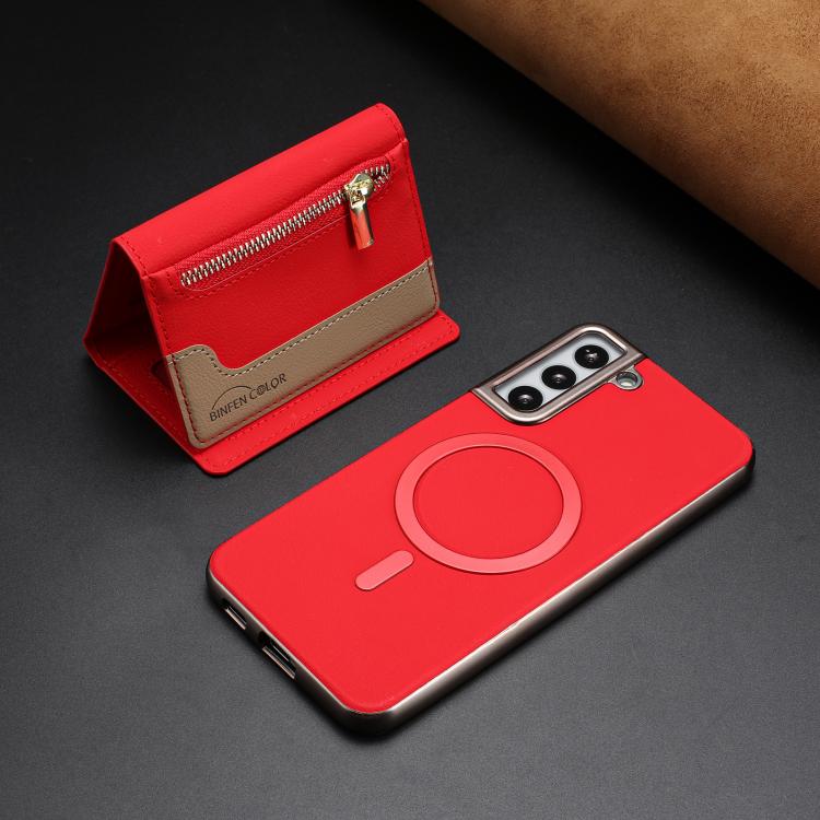 Zipper Horizontal Magnetic Card Bag RFID MagSafe Phone Case, For Samsung Galaxy S23+ 5G, For Samsung Galaxy S23 5G, For Samsung Galaxy S22 Ultra 5G, For Samsung Galaxy S22+ 5G, For Samsung Galaxy S22 5G, For Samsung Galaxy S21 5G                       ...