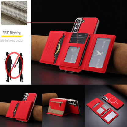 Zipper Horizontal Magnetic Card Bag RFID MagSafe Phone Case, For Samsung Galaxy S23+ 5G, For Samsung Galaxy S23 5G, For Samsung Galaxy S22 Ultra 5G, For Samsung Galaxy S22+ 5G, For Samsung Galaxy S22 5G, For Samsung Galaxy S21 5G                       ...