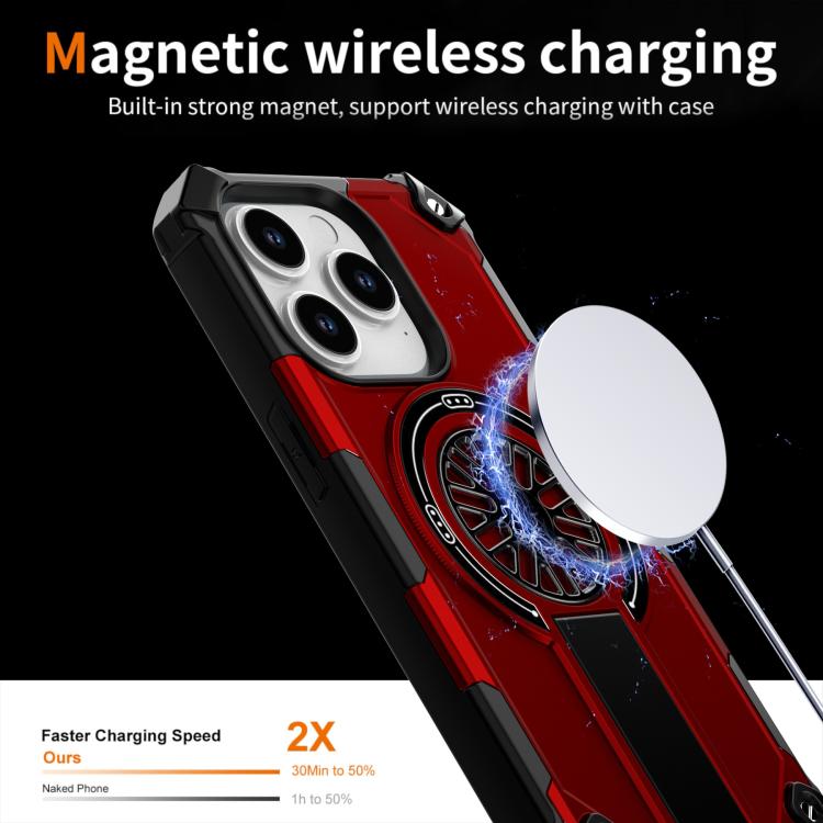 Shockproof Kickstand Metallic Shaft MagSafe Phone Case