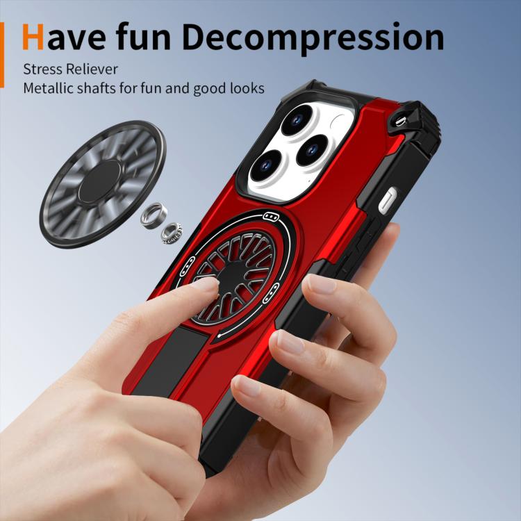 Shockproof Kickstand Metallic Shaft MagSafe Phone Case