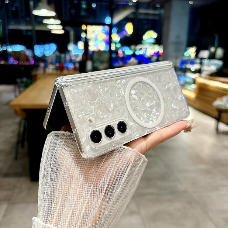 Magnetic Axis Pearlescent Shell Texture MagSafe Phone Case