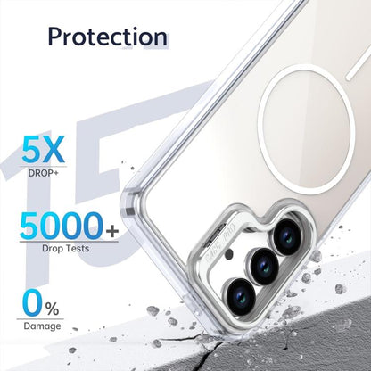 Gradient Discolor Lens Kickstand Magsafe Phone Case, For Samsung Galaxy S23+ 5G, For Samsung Galaxy S23 5G