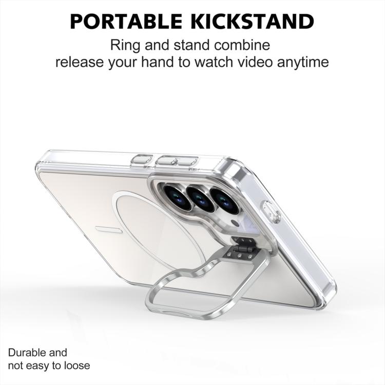 Gradient Discolor Lens Kickstand Magsafe Phone Case, For Samsung Galaxy S23+ 5G, For Samsung Galaxy S23 5G