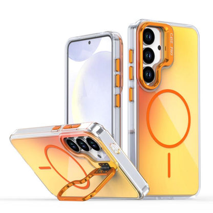 Gradient Discolor Lens Kickstand Magsafe Phone Case, For Samsung Galaxy S23+ 5G, For Samsung Galaxy S23 5G