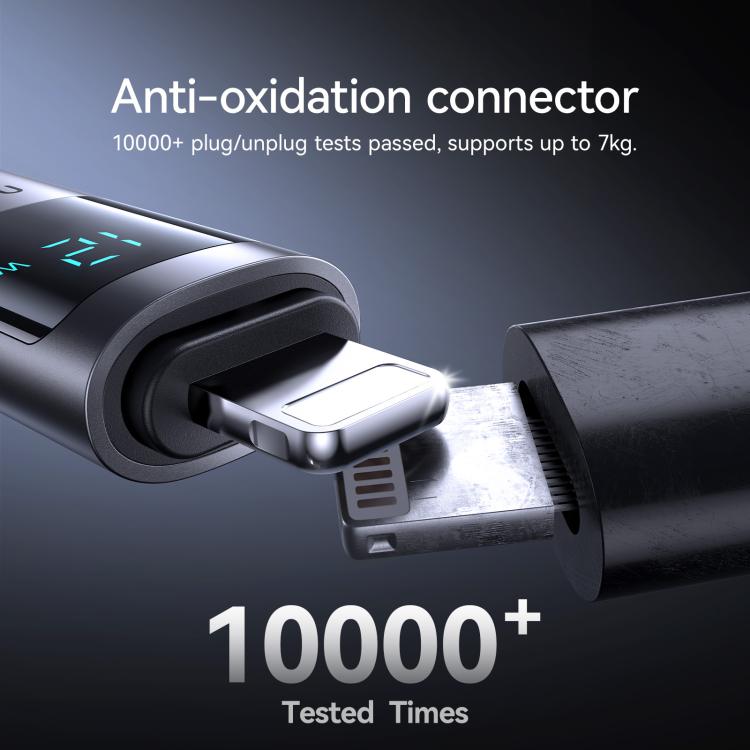 JOYROOM S-A16 Pro Prism Series 3A Digital Display USB to 8 Pin Fast Charging Data Cable, Length: 1.2m