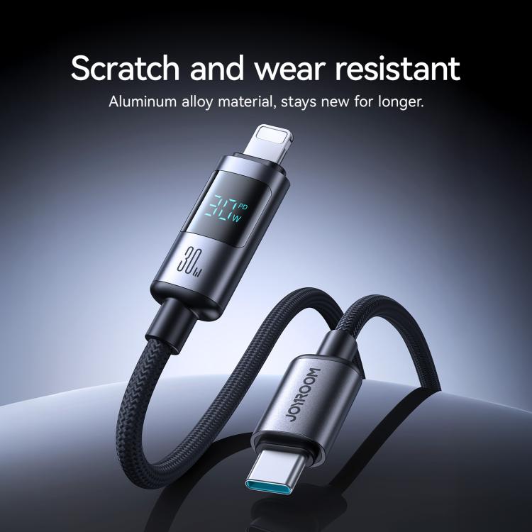JOYROOM S-A16 Pro Prism Series 30W Digital Display Type-C to 8 Pin Fast Charging Data Cable, Length: 1.2m