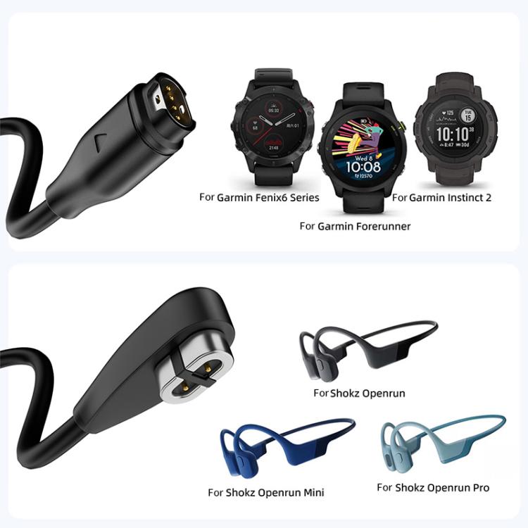 2 in 1 Earphone & Smart Watch Charging Adapter Cable for Shokz & Garmin